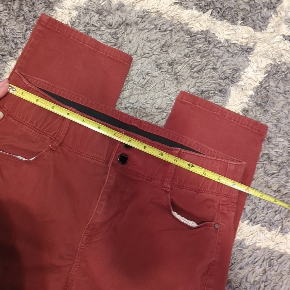 Apt. 9 Straight Leg Elastic Waist Pant Soft and Stretchy Rust colored Size 12 - Picture 6 of 8